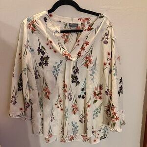Van Heusen Cream Floral Blouse